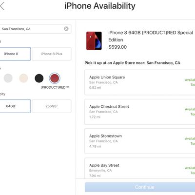 red iphone 8 availability