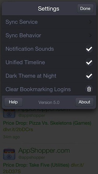 twitterrific clear suggestions