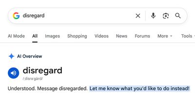 google ai overview disregard