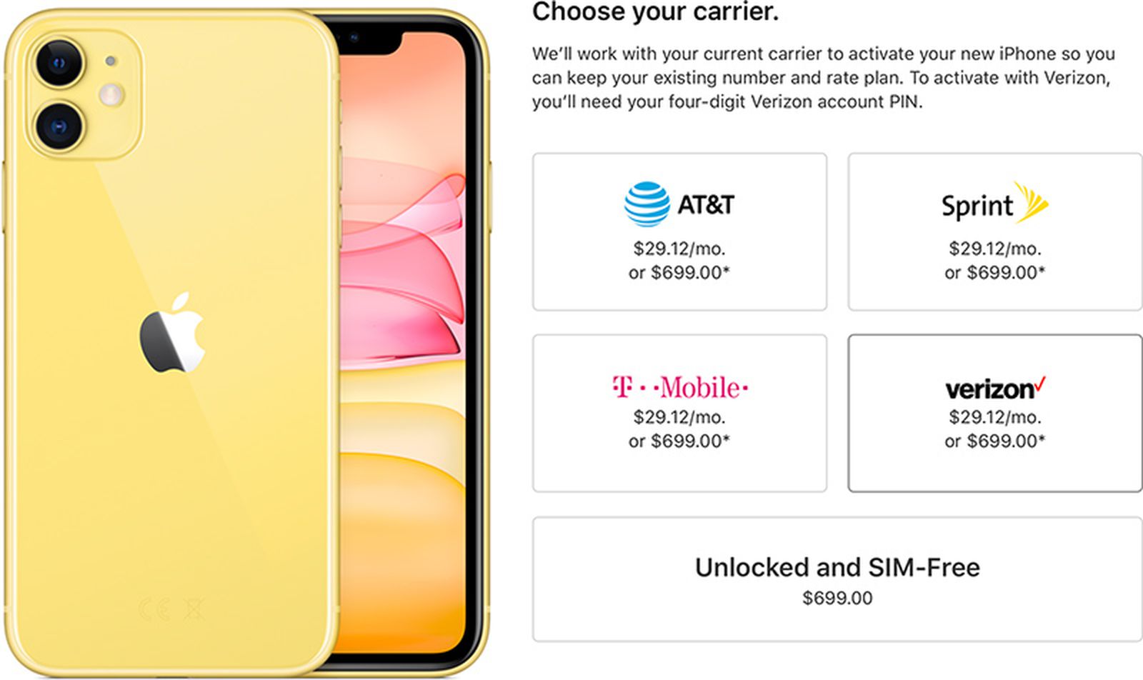 Iphone 11 And 11 Pro Available Unlocked At Launch Day Applecare Priced At 199 For 11 Pro And 149 For 11 Macrumors
