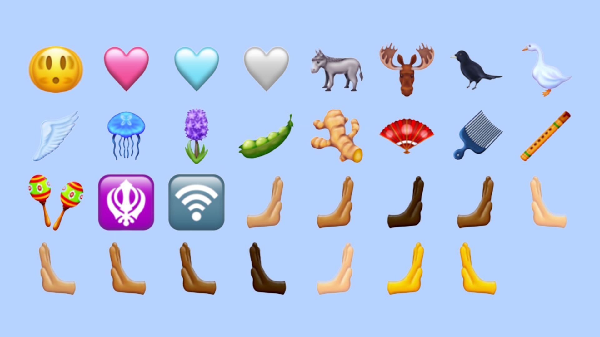 iOS  Beta Adds New Emoji Like Donkey, Jellyfish, Pink Heart, Hyacinth,  Ginger, Goose, Shaking Face and More - MacRumors