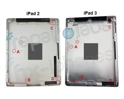 ipad 2 ipad 3 rear shell