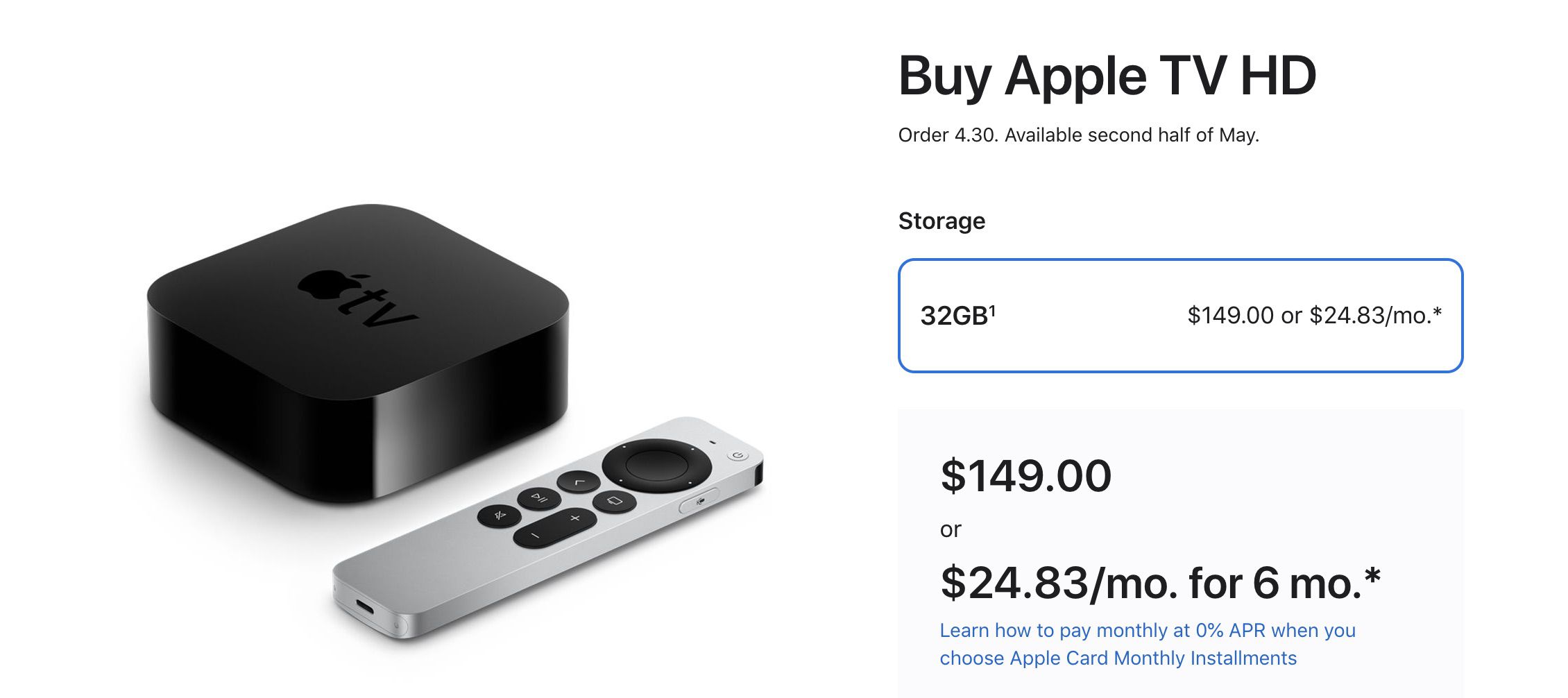 Apple to Sell Apple TV HD Bundled With New Siri Remote for $149 - MacRumors
