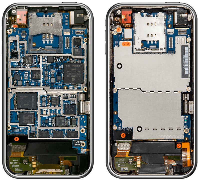 Image of the inside of an iPhone