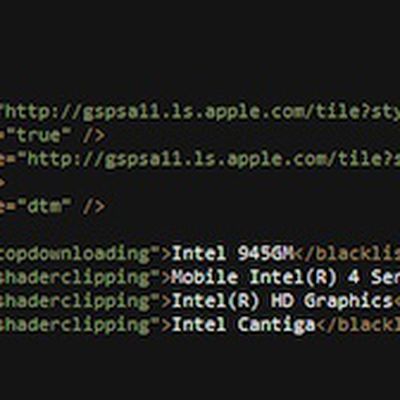 os x maps intel graphics