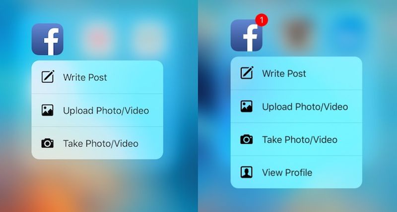 Facebook iOS App Update Expands 3D Touch Support - MacRumors