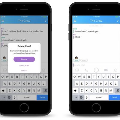 snapchat message delete