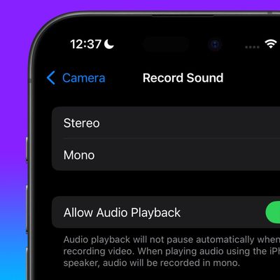 allow audio playback camera setting