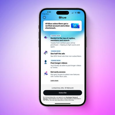 Twitter Blue Subscription Feature Purple