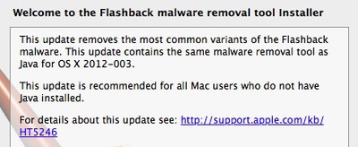 apple flashback malware removal tool