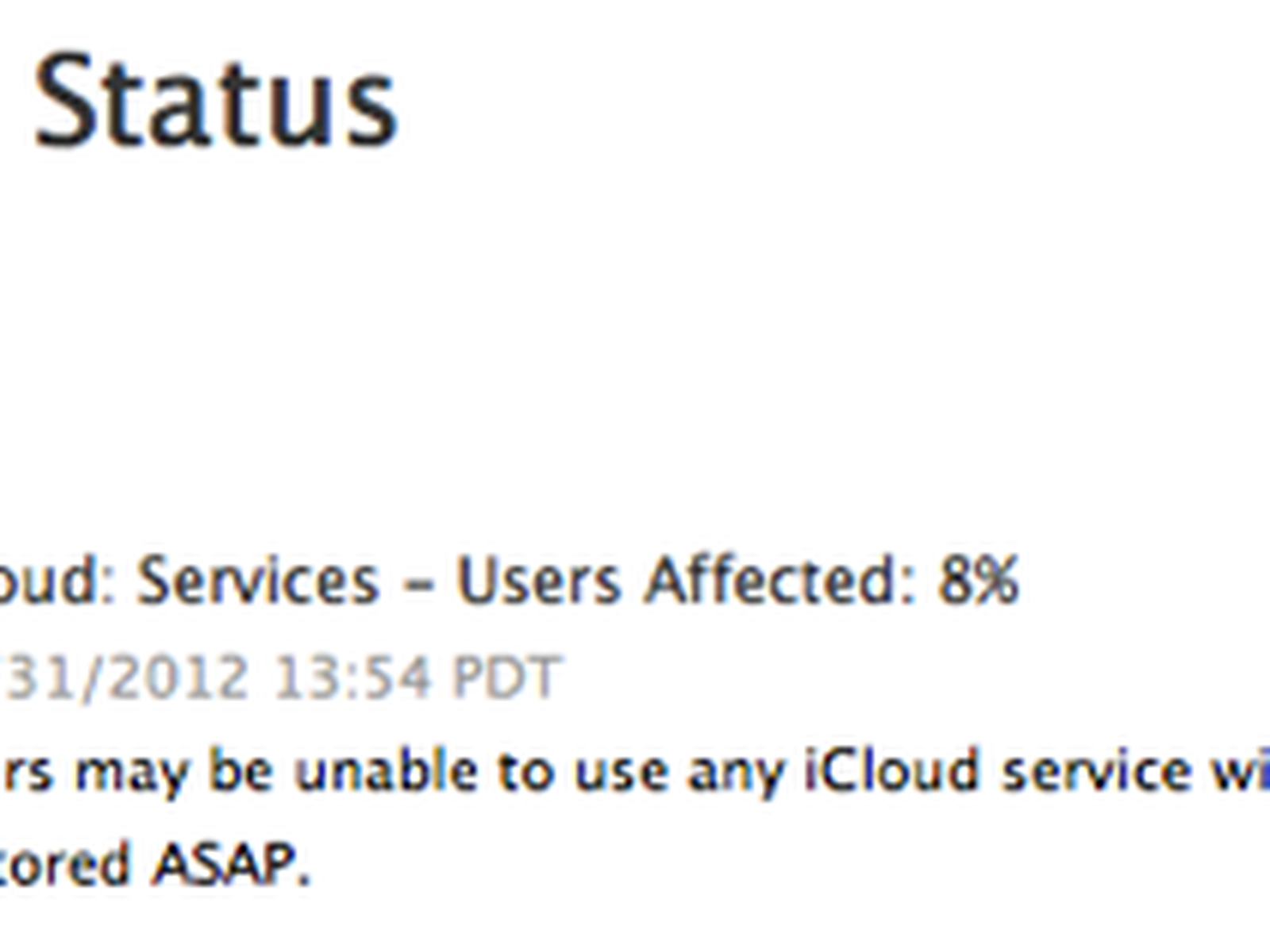 Icloud status utility