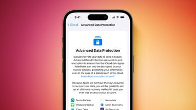 Apple advanced security Advanced Data Protection screen Feature Orange