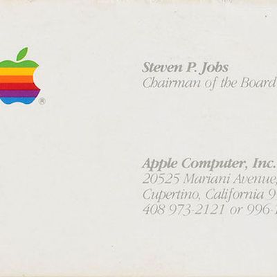 steve jobs business card