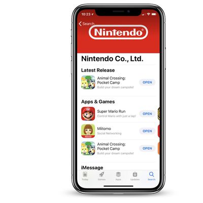 nintendo on app store