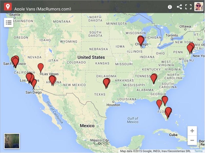 AppleLeased Vans Gathering Maps Info for Shift to InHouse Mapping