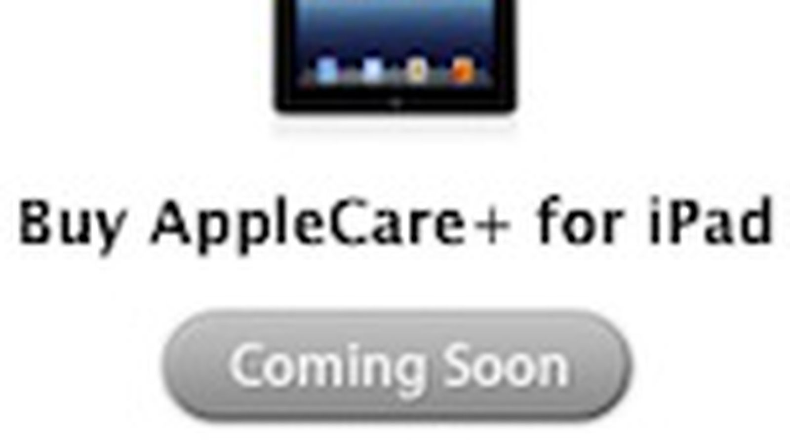 purchase applecare for ipad