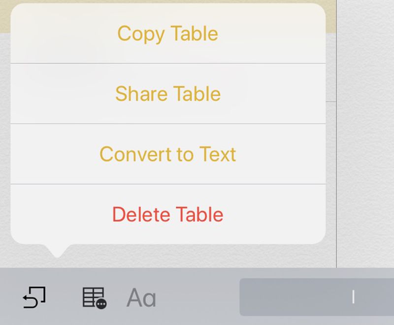 Tableshare Ios How to Use New Pinning and Tables Features in Notes in iOS 11 and macOS ...
