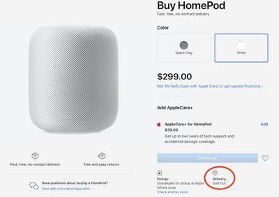 homepod sold out