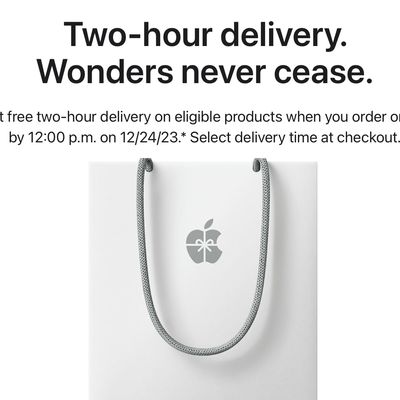 apple free two hour delivery