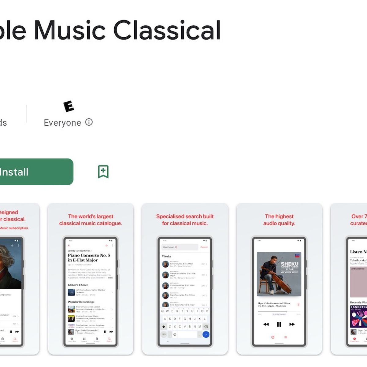 Apple Music Classical now available on android. (Sorry if repost