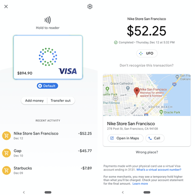 Google Pay Debit Card