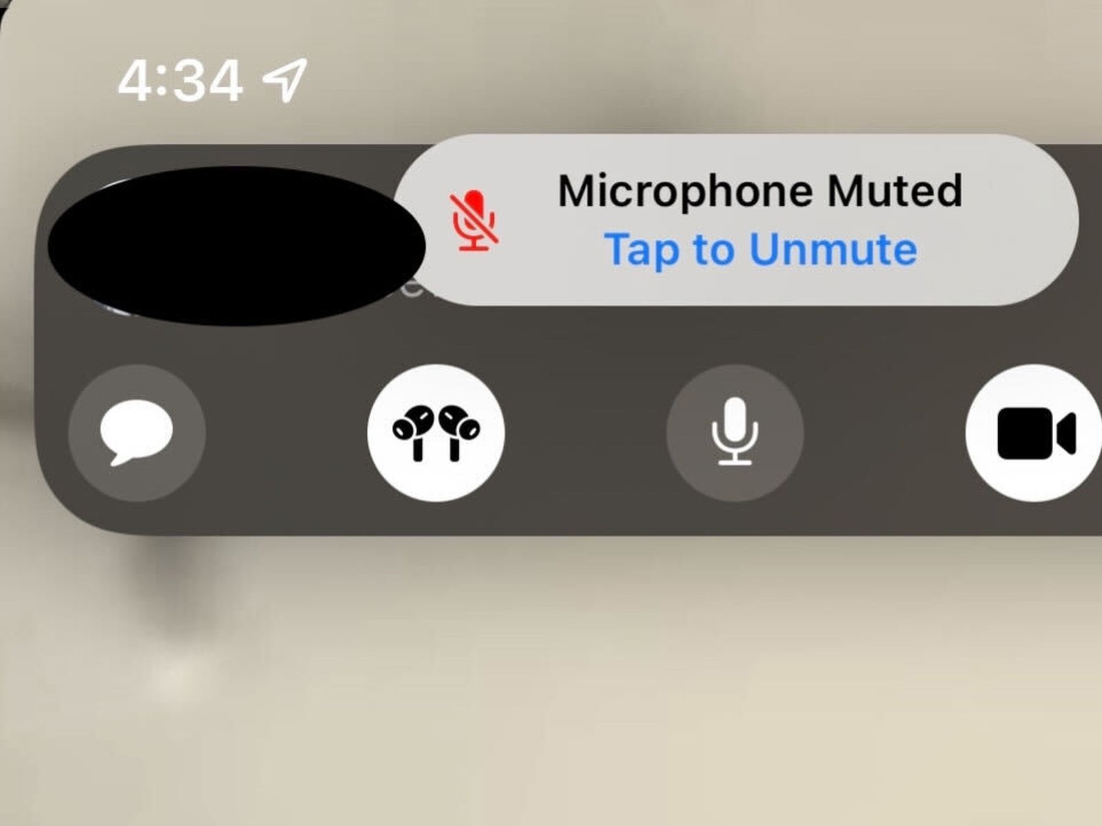 Your microphone is muted from the desktop