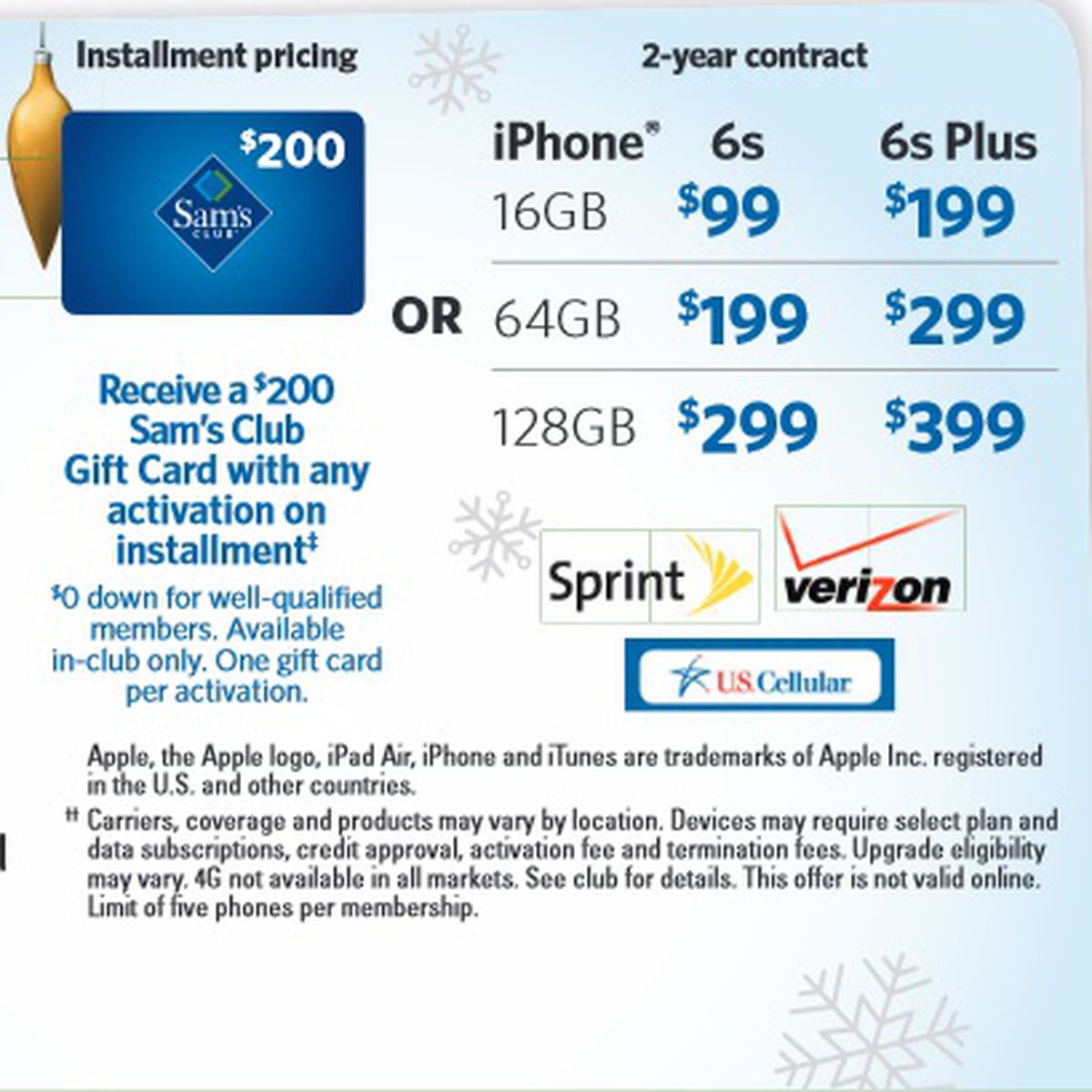 Sam's Club Announces Holiday Savings Event With iPhone 6s and iPad Air 2  Deals - MacRumors