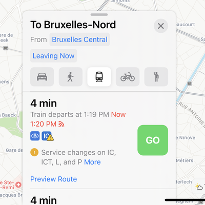 belgium real time transit