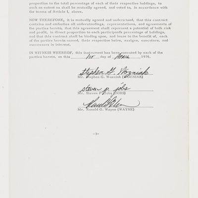apple computer contract signatures