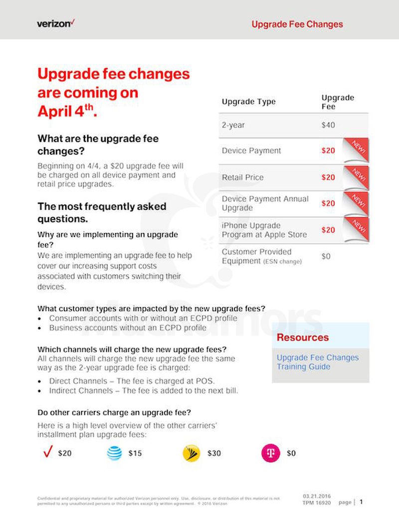 Verizon Introducing 20 Fee to Upgrade Your Smartphone MacRumors