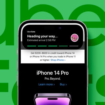 Uber Eats Dynmic Island Feeature