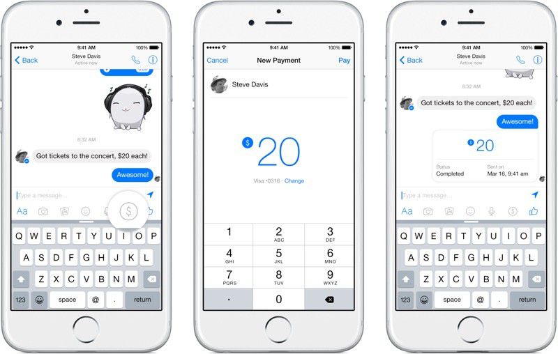 Facebook Messenger App for iOS Gains Money Transfer Feature MacRumors