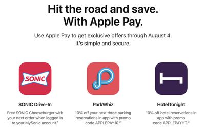 apple pay sonic promo