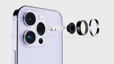 iPhone 14 Pro Purple Exploded - رندرهای آیفون 14 پرو تغییرات طراحی متعدد را برجسته می کند
