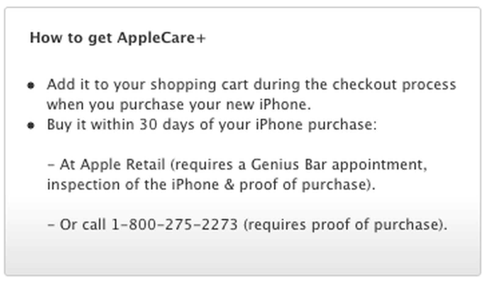 AppleCare+ Now Available for Sale Within 30 Days of iPhone Purchase