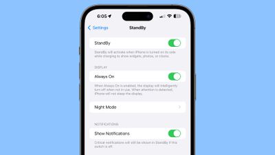 Tampilkan notifikasi siaga ios 17