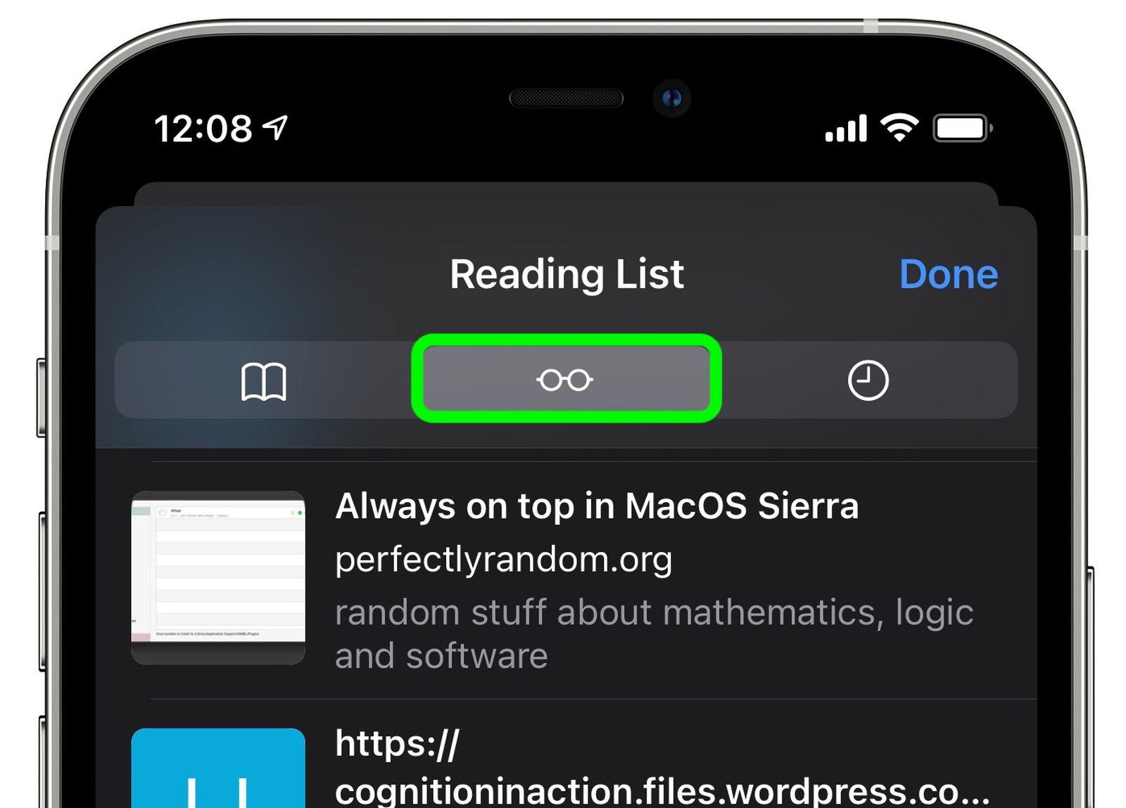 remove reading list in safari