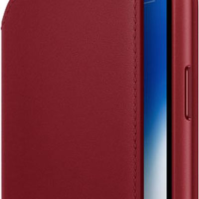 product red iphone x leather folio