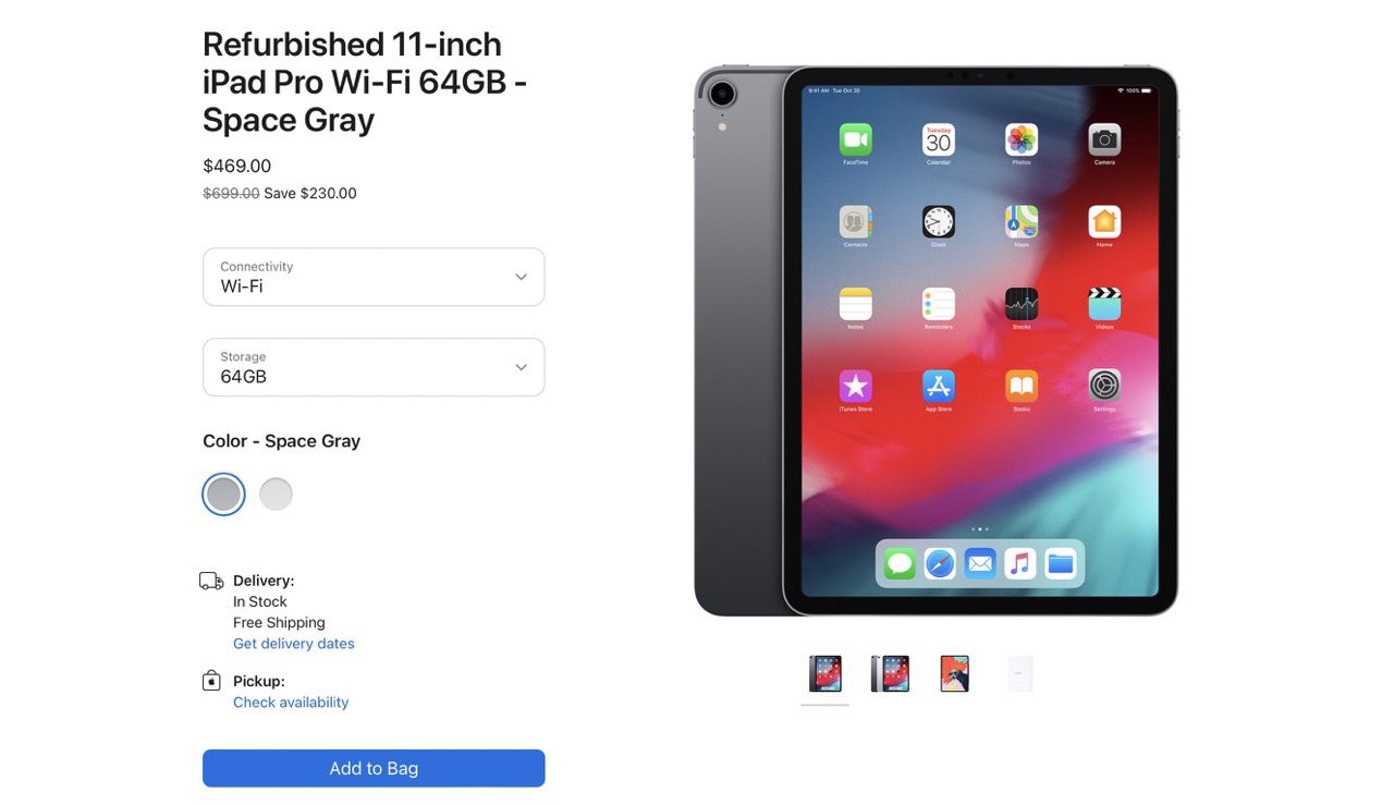 Apple Lowers Prices of Refurbished 11inch iPad Pro Models Following New Releases MacRumors