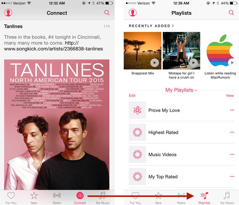 replace connect with playlists apple music image