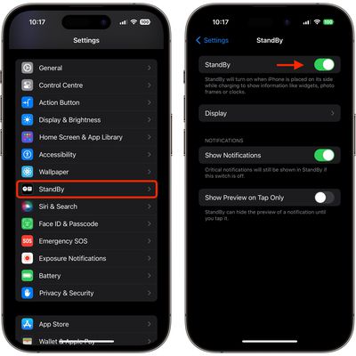 turn on standby mode