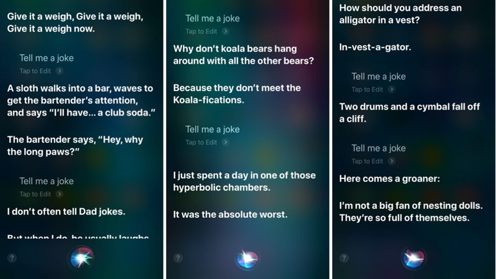 Apple's Siri Learns New Jokes - MacRumors