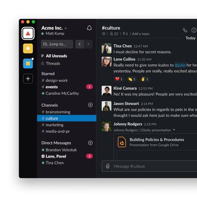 give slack desktop app dark background