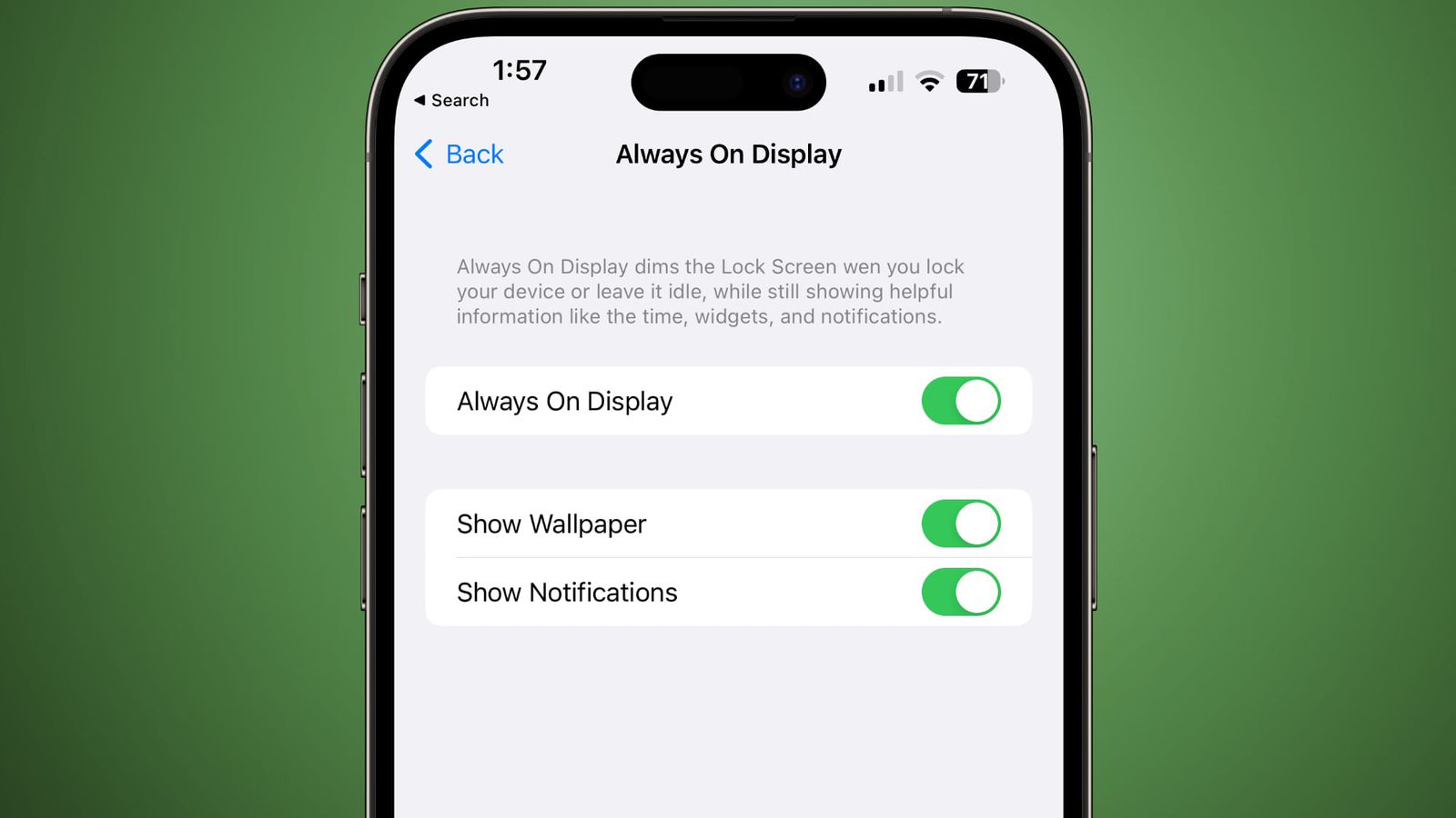 Latest iOS  Beta Lets You Disable Wallpaper and Notifications for  Always On Display - MacRumors