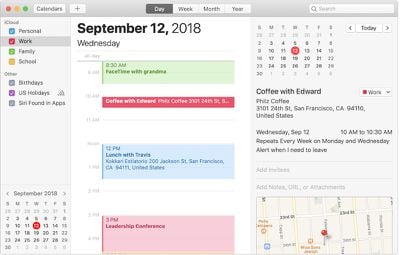 apple calendar