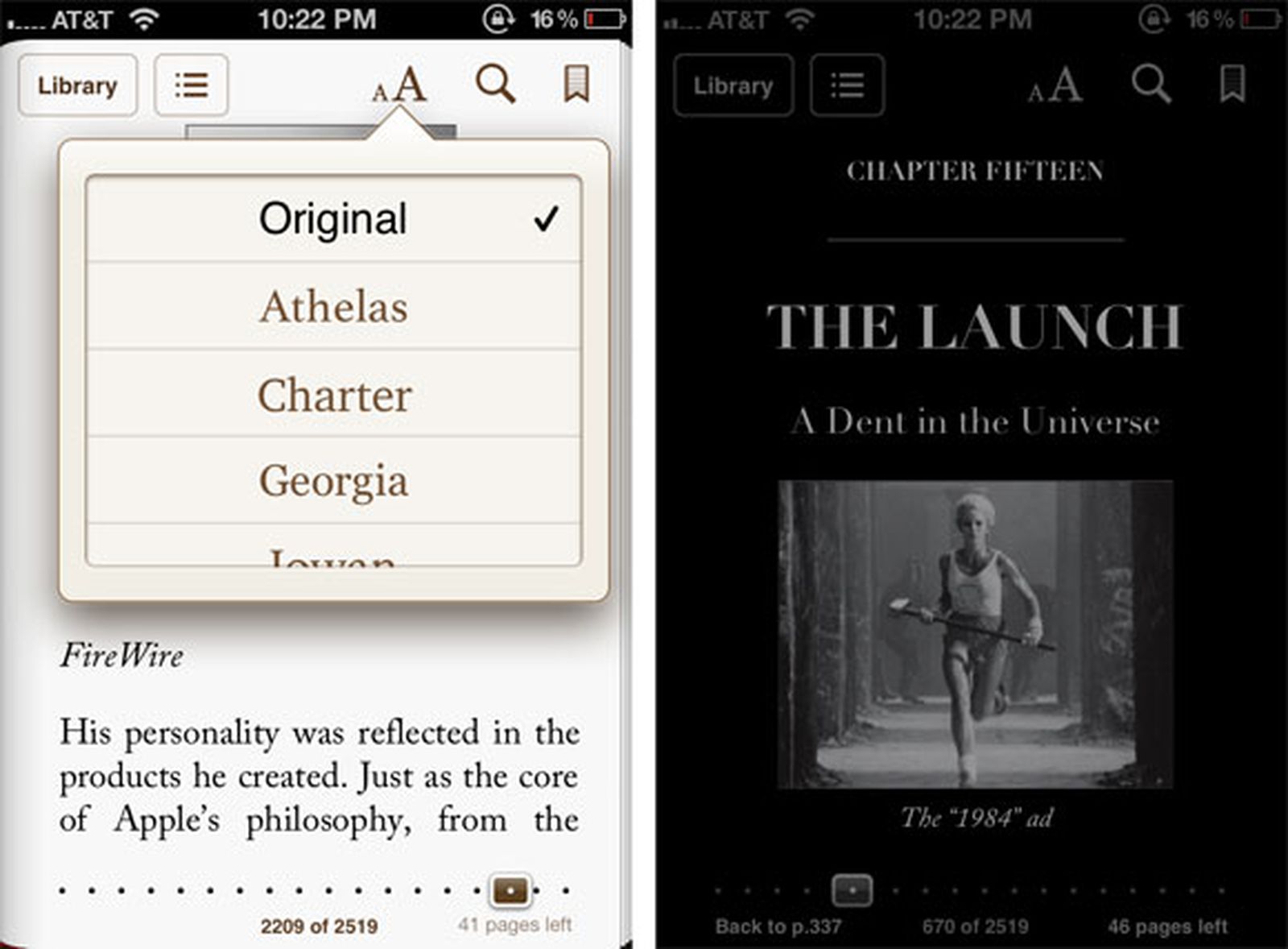 Apple Updates iBooks App with Nighttime Reading Theme, New Fonts, More