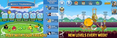 is angry birds friends down