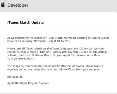 itunes match wipe nov12th