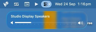 macos tahoe volume indicator