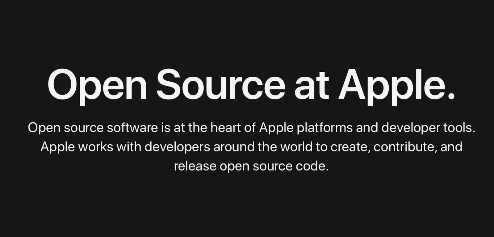 Apple Launches Redesigned Open Source Website - MacRumors